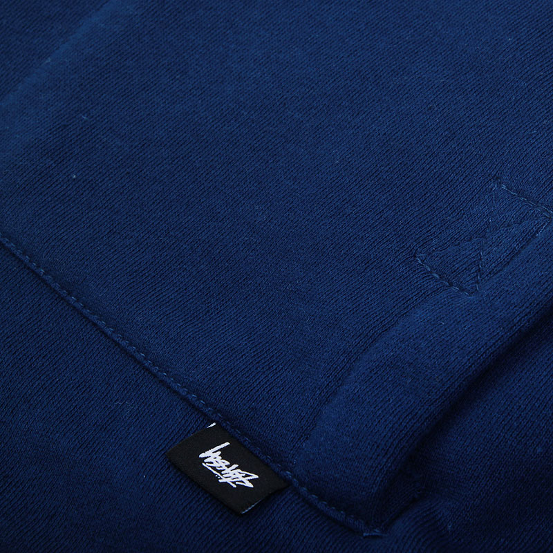 мужские синие шорты Stussy Stock Fleece Shorts 112178-navy - цена, описание, фото 3